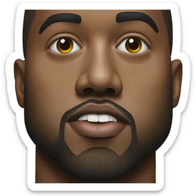 Ultra hyper realistic Kanye west sticker