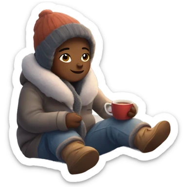 Cozy winter vibes  sticker