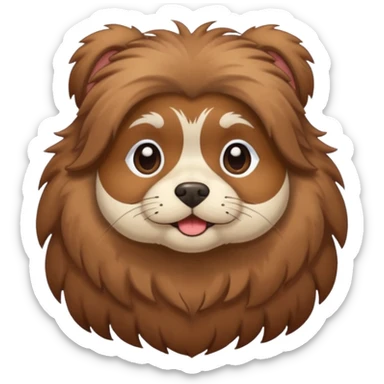 Liver colored ahoy tzu sticker
