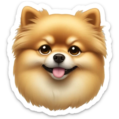 Pomeranian sleepy sticker