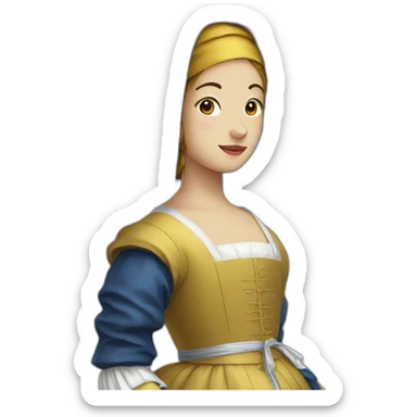 Vermeer as a manga sticker