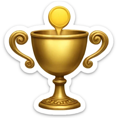 antique golden goblet sticker