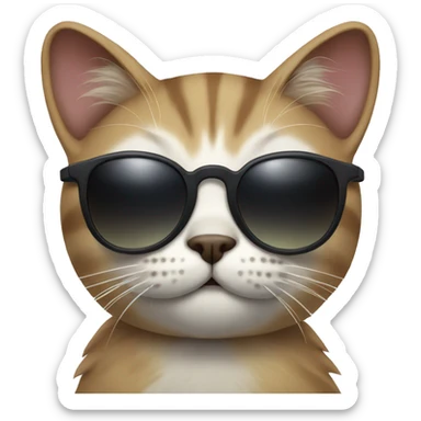 Cat with sunglasses sticker