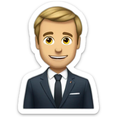 Macron au toilette sticker