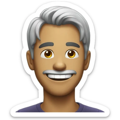 dark humor but smiling sticker