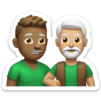 Santa and Rudolph the reindeer wearing green t-shirt with the words ‘Greenwich Health’ written in white letters  sticker