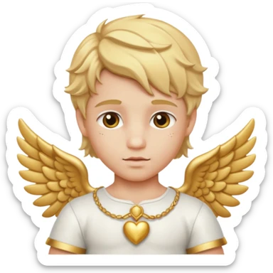 Cupid, God of Love from Gods and Goddesses with golden blonde hair, white and gold outfit sticker