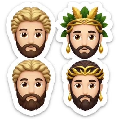 dionysus, zeus, and dionysus’ mother sticker