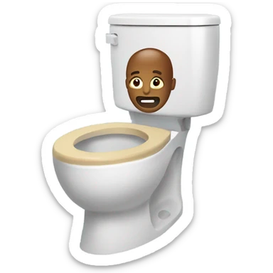 A head in a Skibidi toilet  sticker