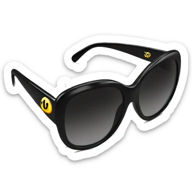 Black Chanel sunglasses sticker