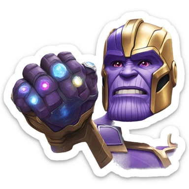 Thanos with Infinity Gauntlet sticker