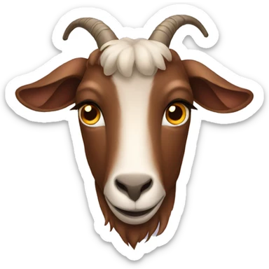 Brown goat sticker