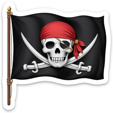 Drapeau pirate avec écrit "Libérez Fazer" sticker