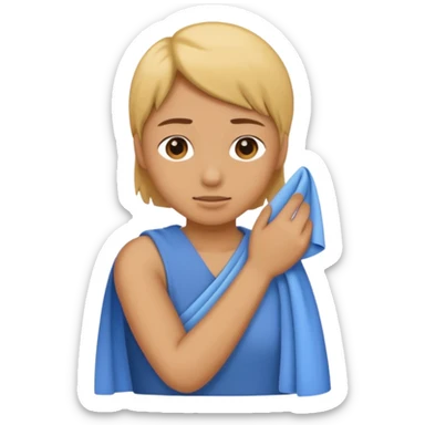 Wiping off my shoukder sticker