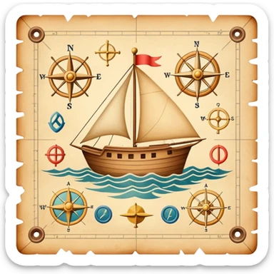 Navigation Chart sticker