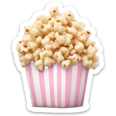 Light pink popcorn sticker