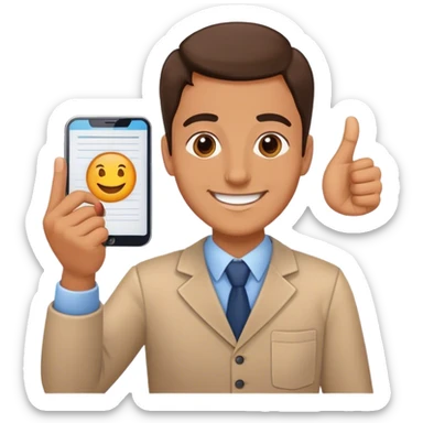 Teacher expressing approval of students test results  sticker