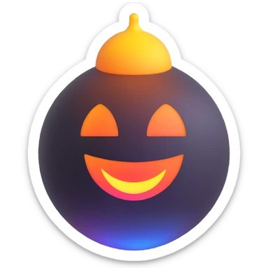 aura ball with a warm smile sticker