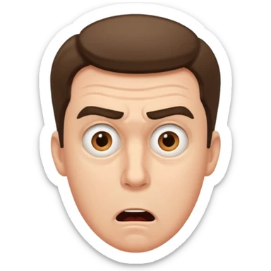 astonished man sticker