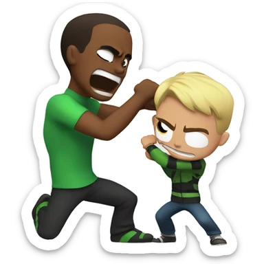 Ben ten getting beat up sticker