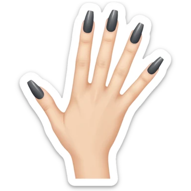 Christian Louboutin dark grey nail polish  sticker