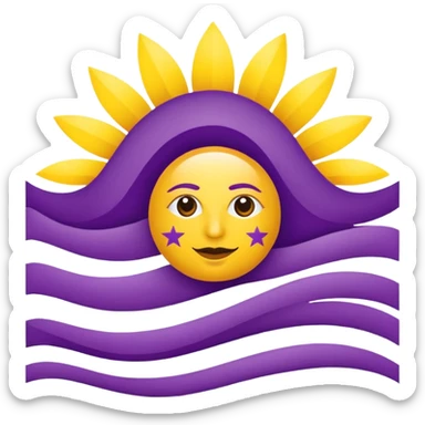 FLAG OF HISPANIC PEOPLE 🏳️💜☀️💜🏳️ sticker