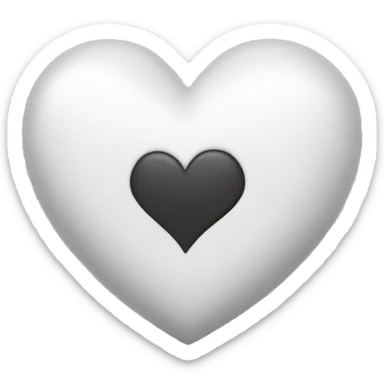 White heart  sticker