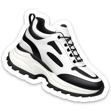 white and black tracks balenciaga shoes sticker