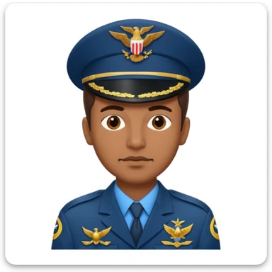 Military Air Force Mexican man  sticker