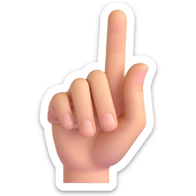 index finger pointing down sticker
