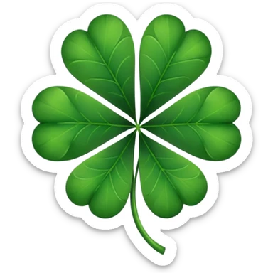 Five leaf clover in black clover sticker