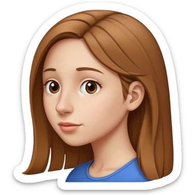 Girl with very very big Nose, side view sticker