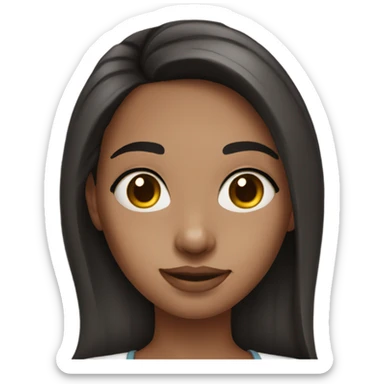 brunette girl with nose stud sticker