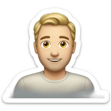 caucasian men sticker