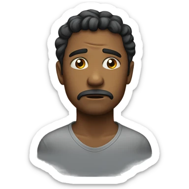 Disappointed and sad sticker