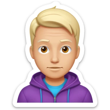 Character concept design creation: Hypercasual toon hero sticker