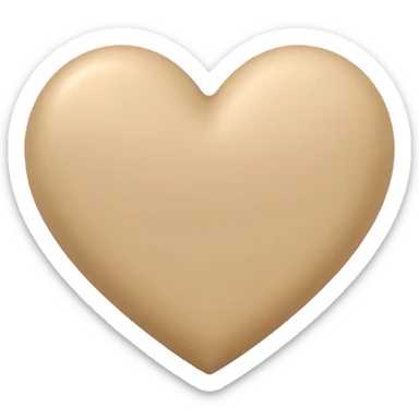 Beige heart sticker