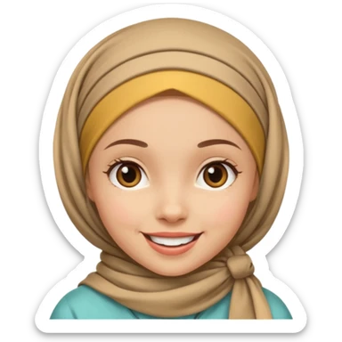 Başörtü Kapalı kız suratı sticker