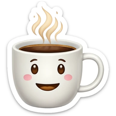 basic all white mug in coffee sticker