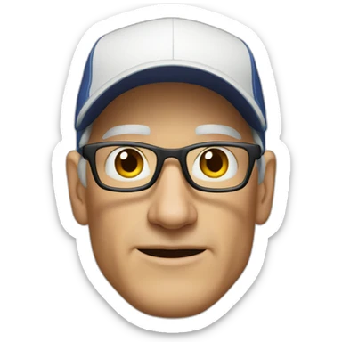 Tim Cook wearing a sports cap  sticker