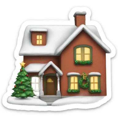 A christmas house  sticker