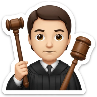 judge with hammer sticker