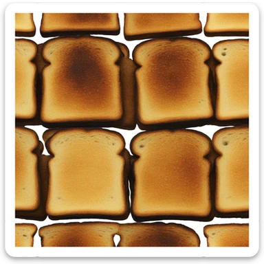 Burnt toast slice sticker