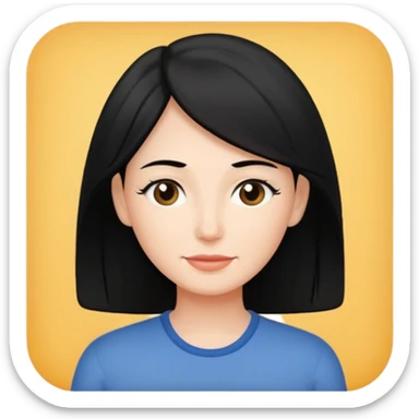 Mom with black hair saying good morning son sticker