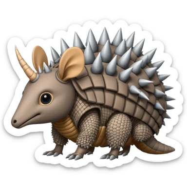 winged armadillo sticker