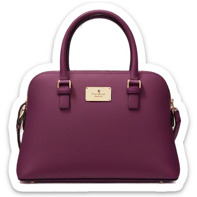 Realistic mulberry color kate spade satchel purse.  sticker