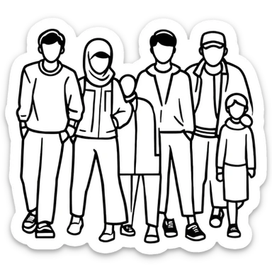 group of people sticker