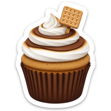 Smores cupcake  sticker