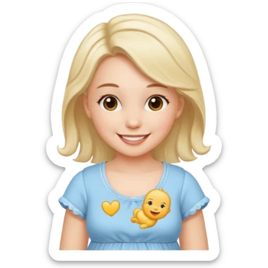 woman with eros baby clothes sticker