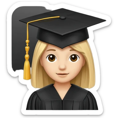 graduation cap sticker